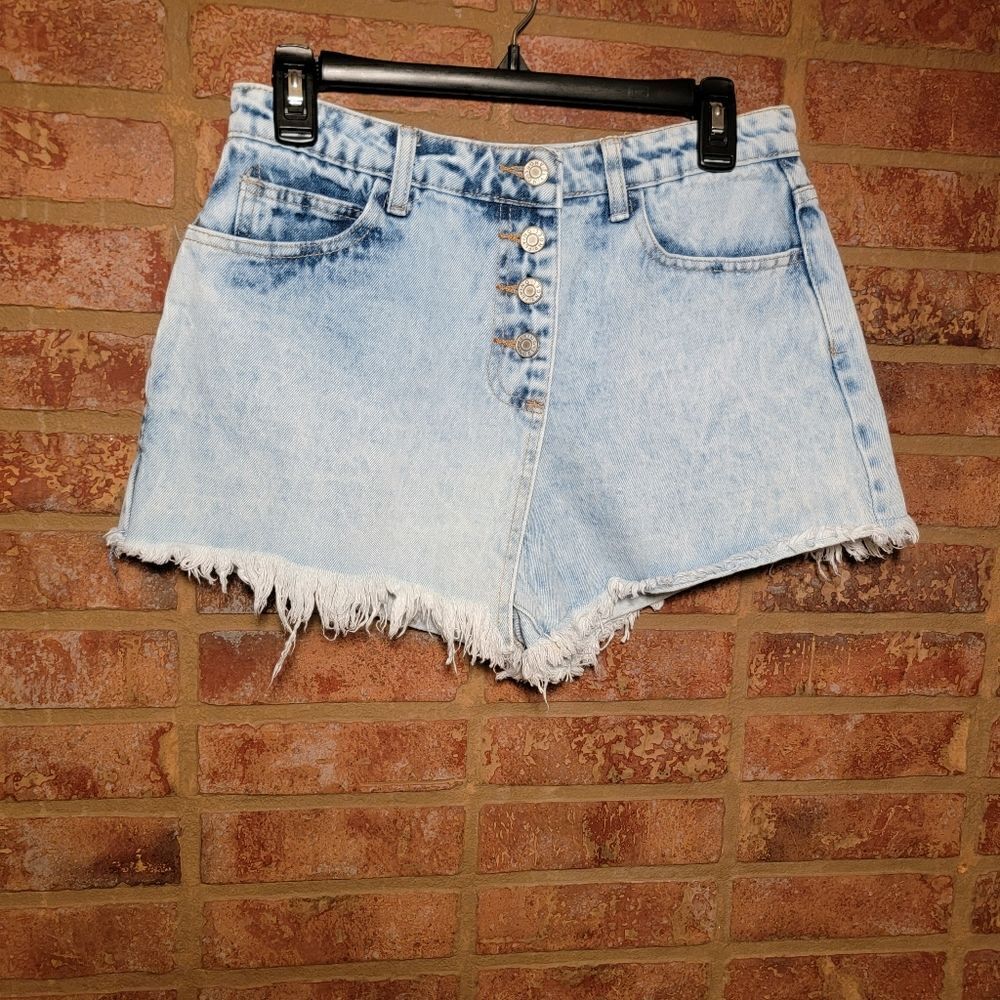 Vintage Flying Angel button fly Jean Skort Size 7